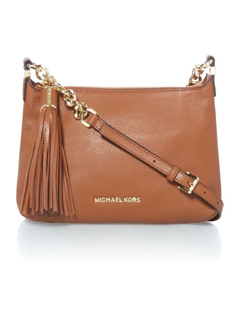 michael kors cross body bag brown|brown suede Michael Kors handbags.